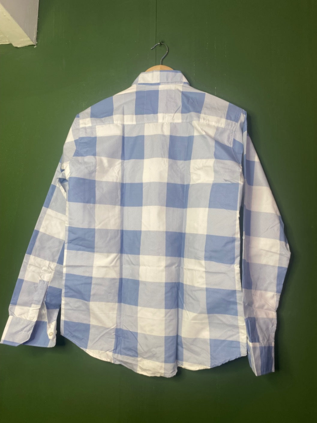 Blue check shirt