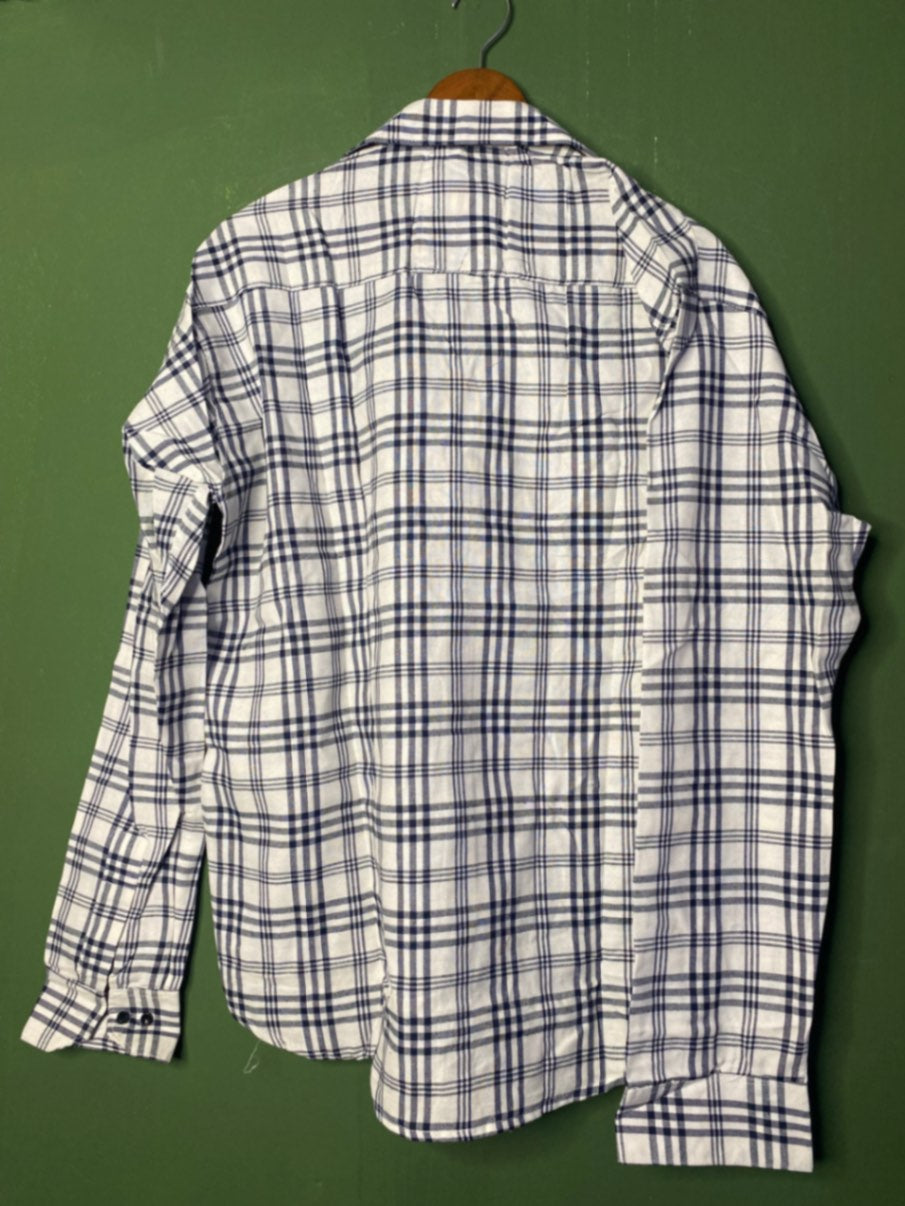 White checked shirt