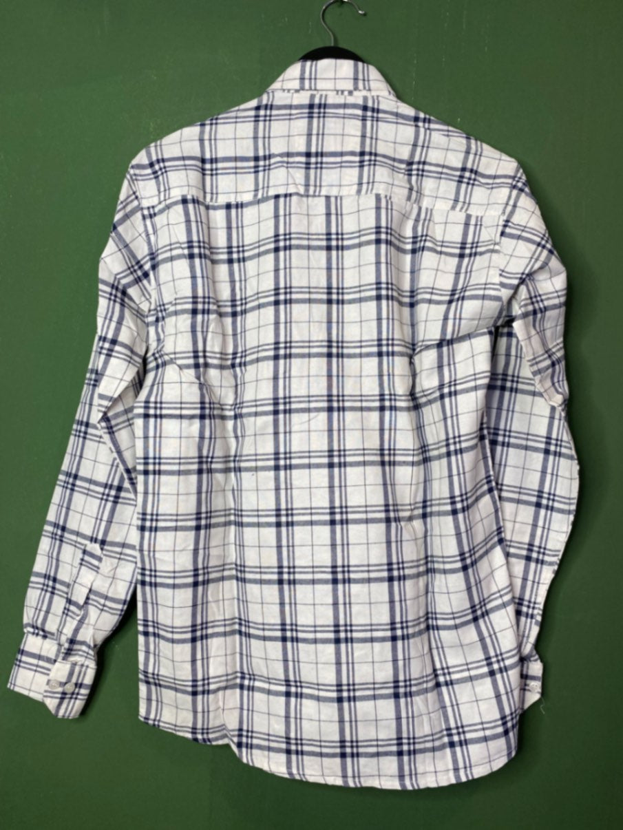 White checked casual shirt