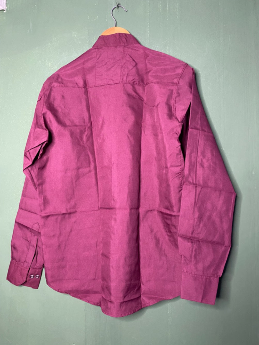 Wine solid casual shirt