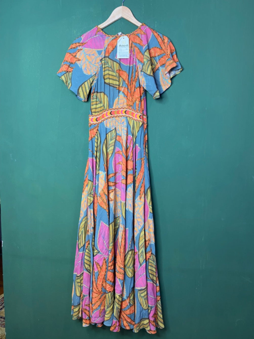 Tropical print maxi dress