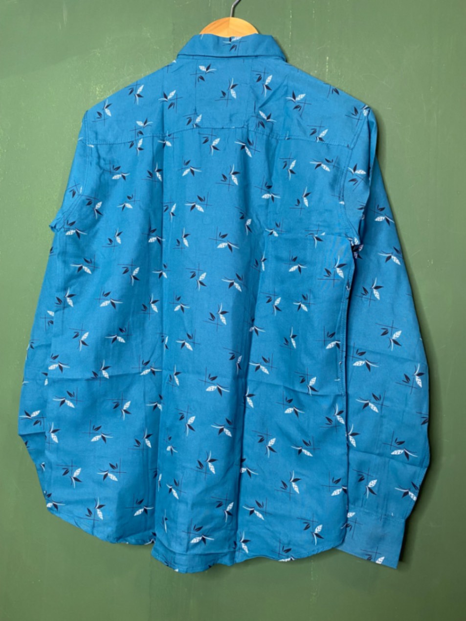 Blue printed casual shirt