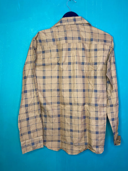 Beige Checkered Casual Shirt