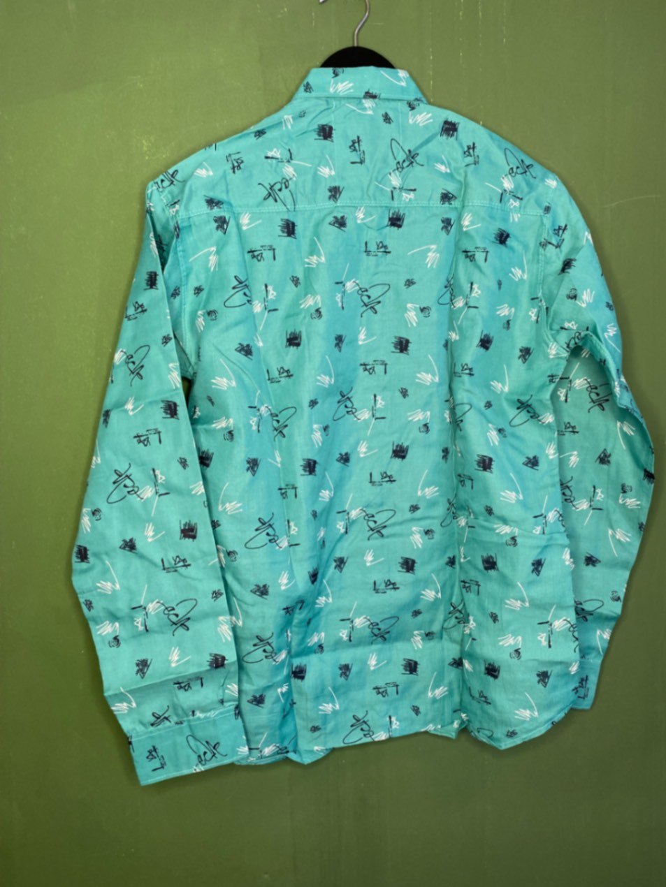 Teal Printed Casual Shirt