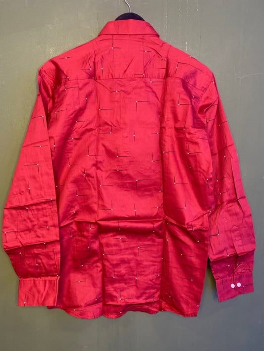 Red Printed Full Sleeve Shirt