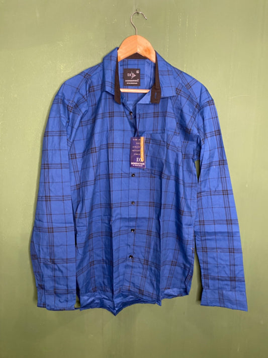Blue Checked Casual Shirt