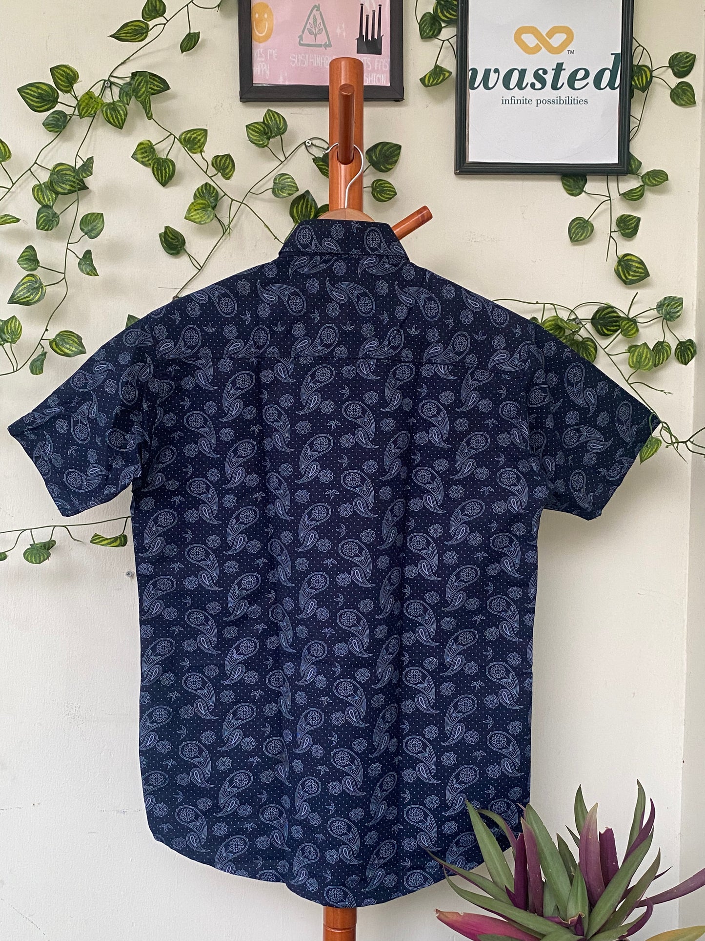 Shirt Zone Navy Paisley Shirt