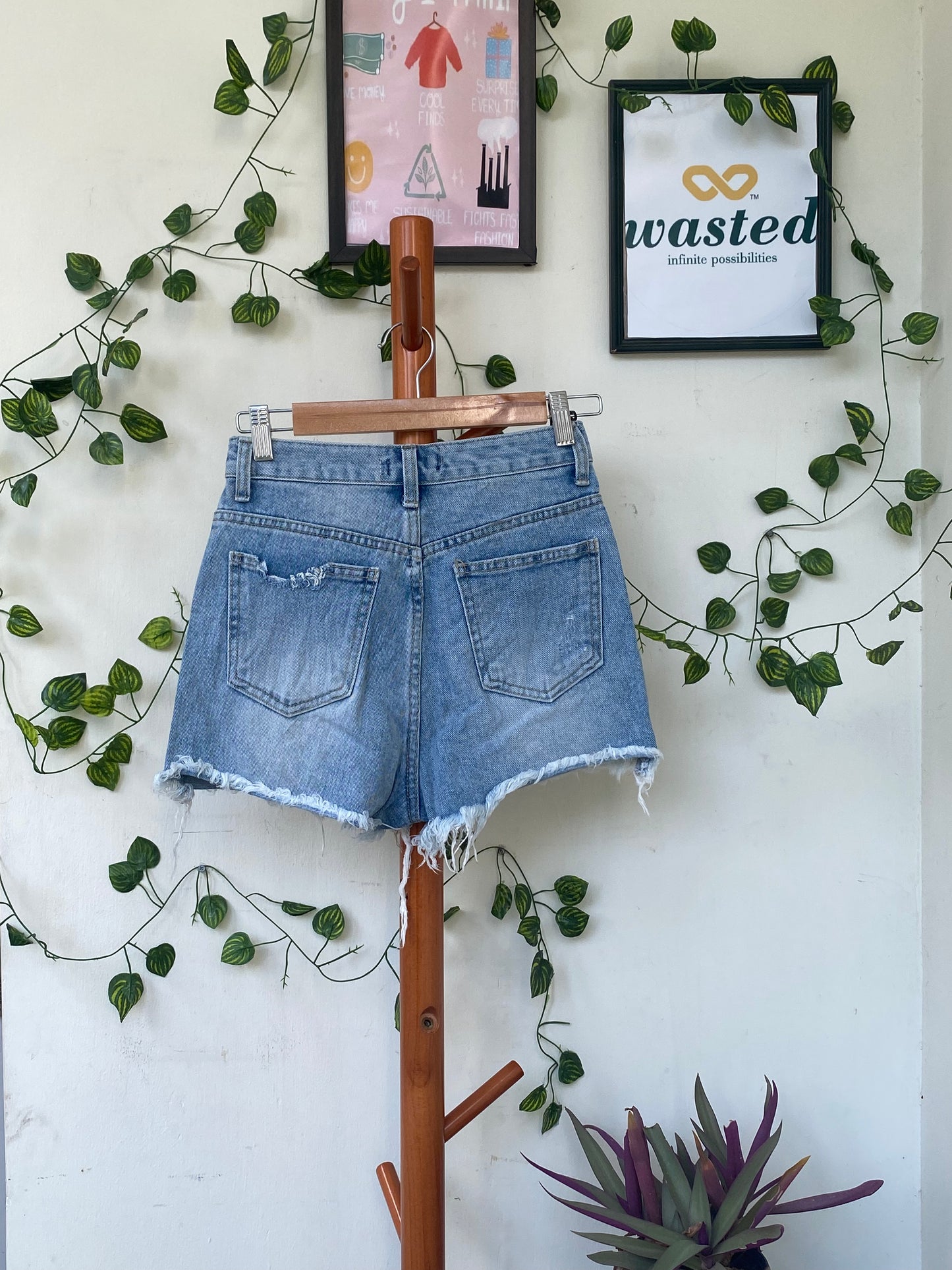Monster Factory Distressed Denim Shorts