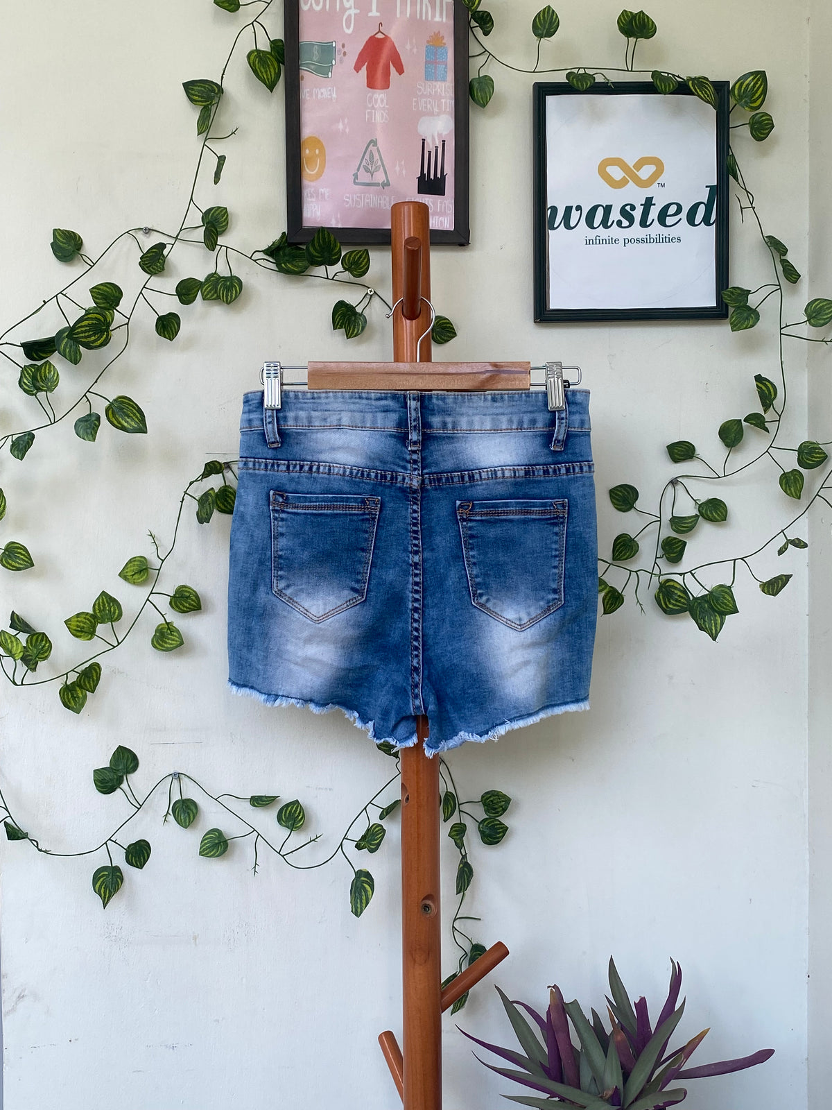 Miss RJ Studded Denim Shorts