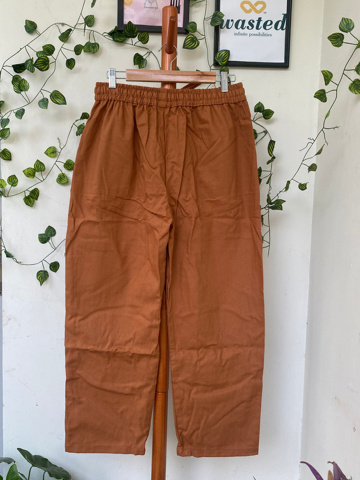 Avaasa Rust Straight-Leg Trousers