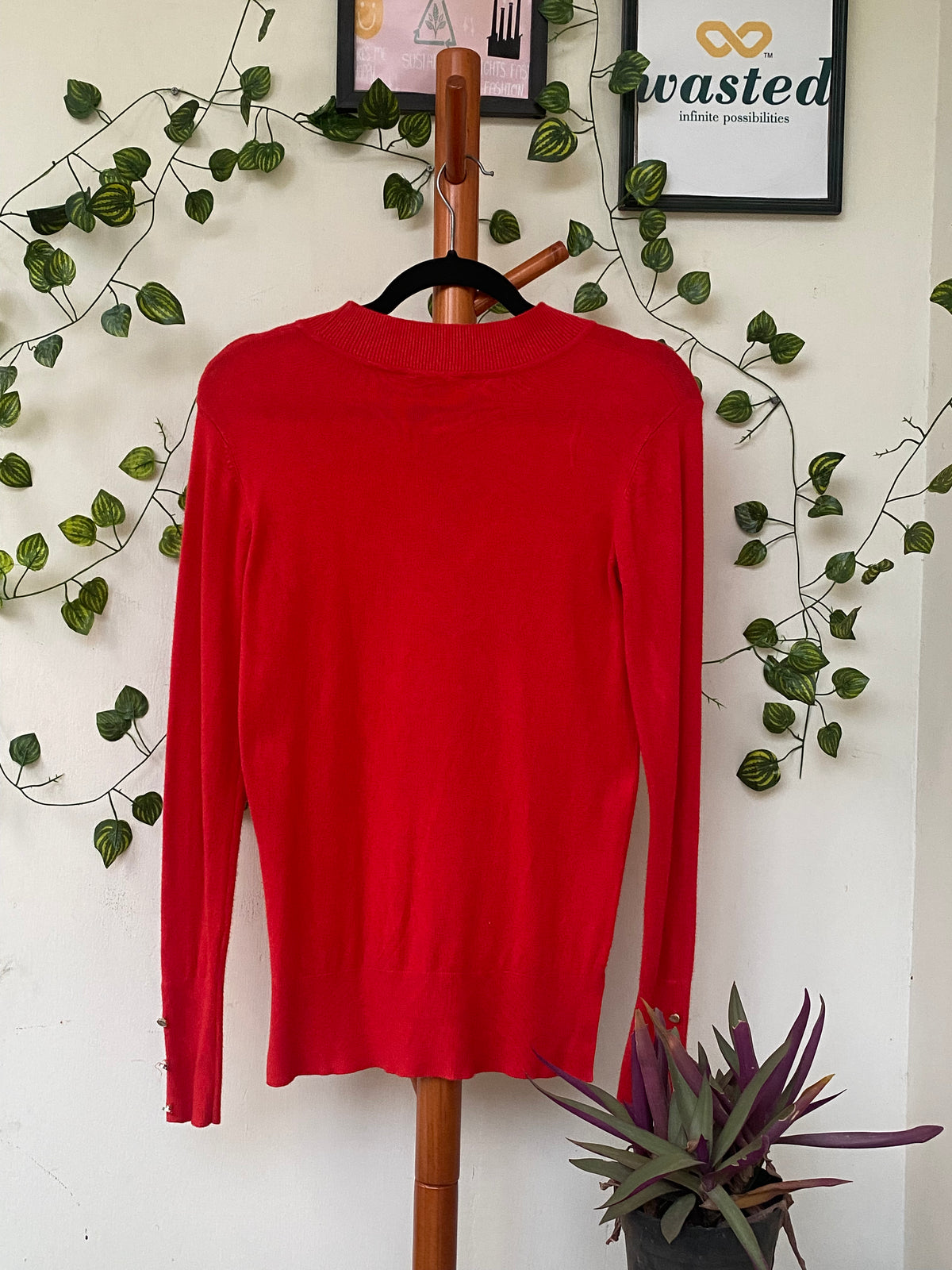 Fig Red Long Sleeve Top