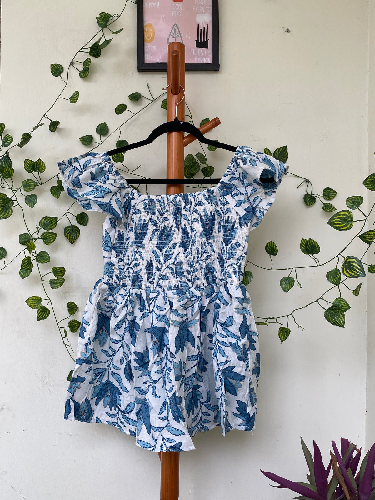 ZARA Blue Floral Romper