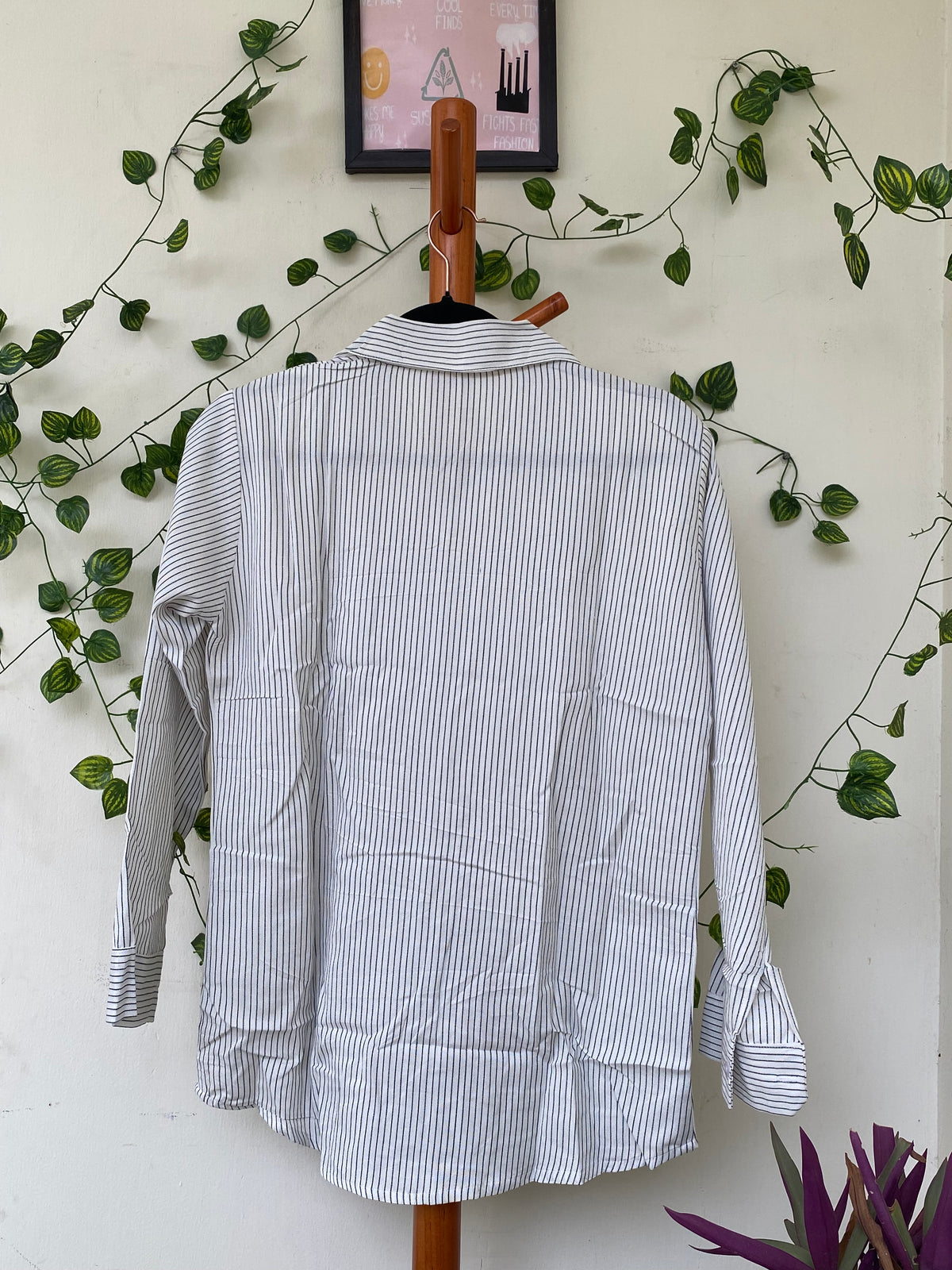 Zara White Pinstripe Shirt