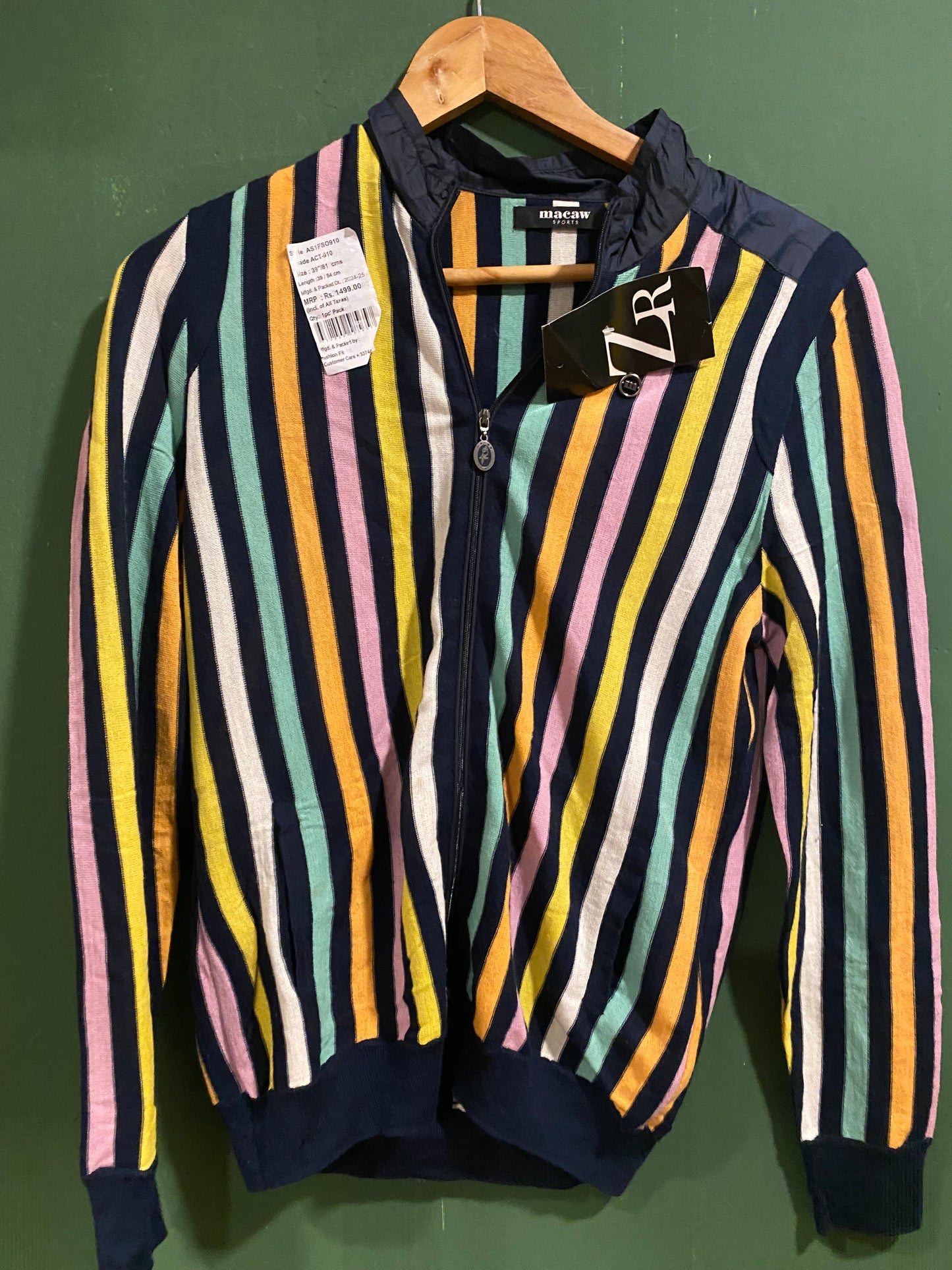 Multicolor Striped Zip Jacket