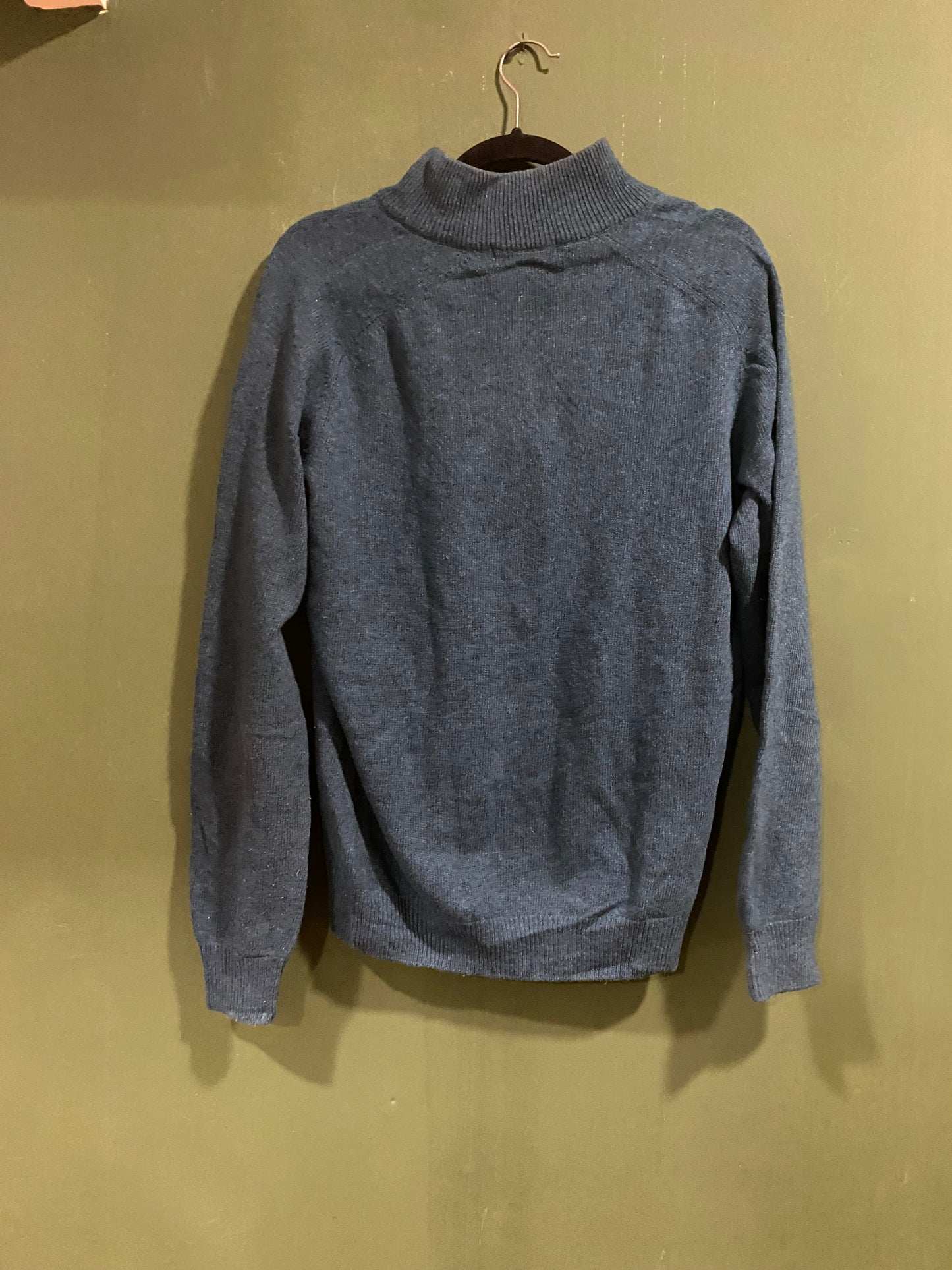 Solid Teal Zip Sweater