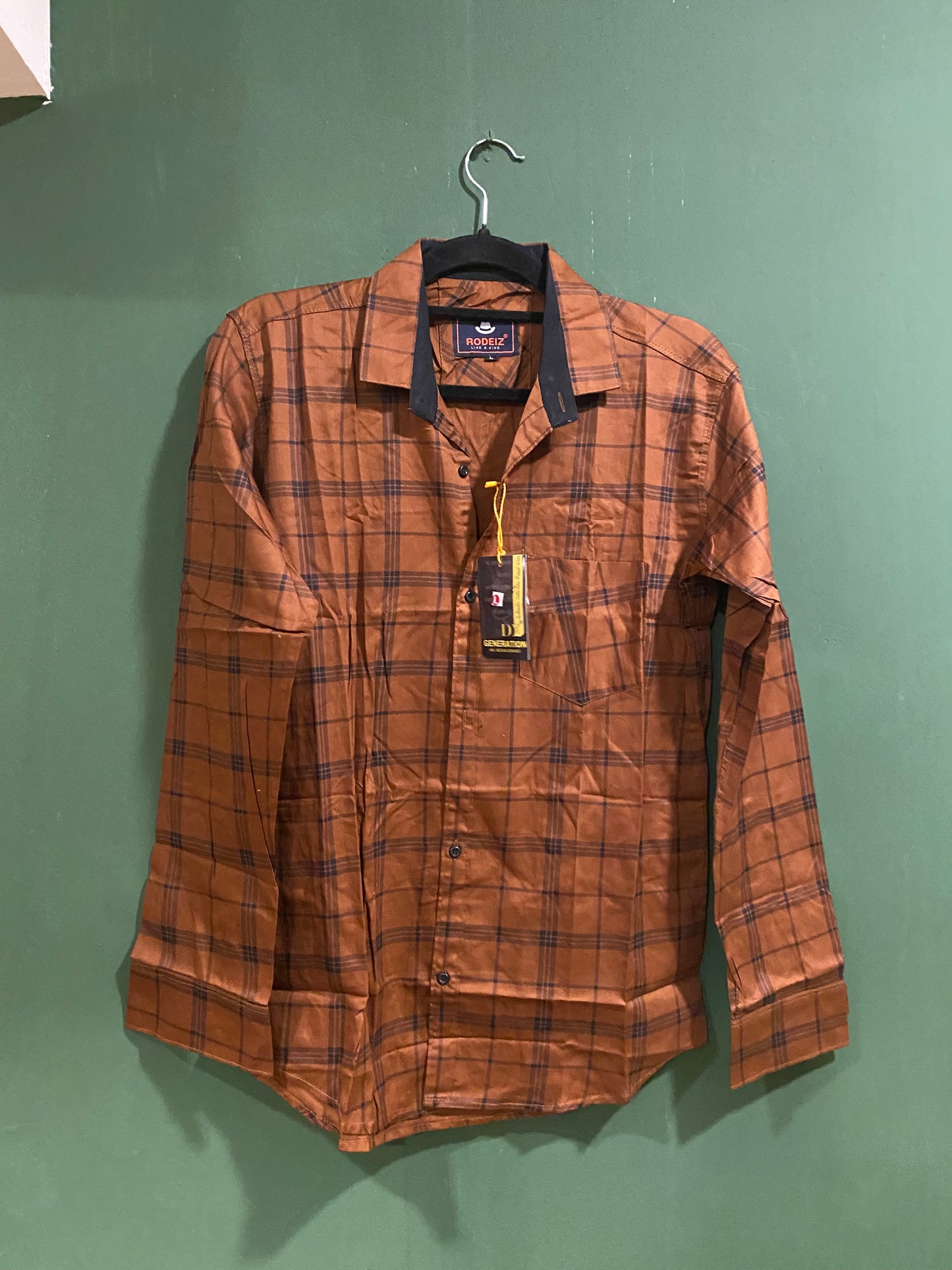 Brown Checked Casual Shirt