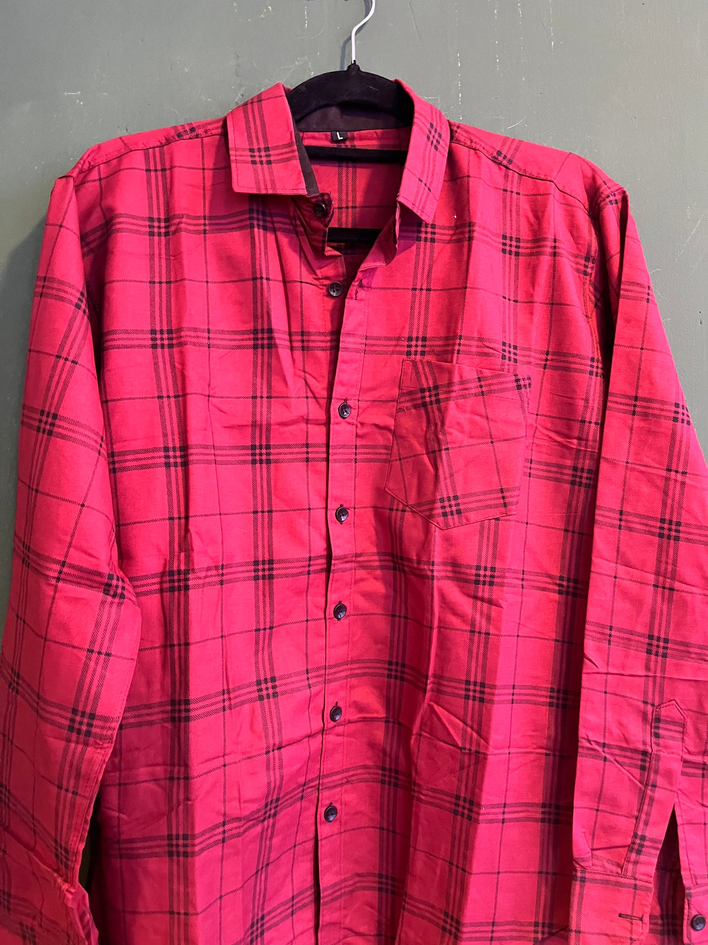 Red Check Casual Shirt