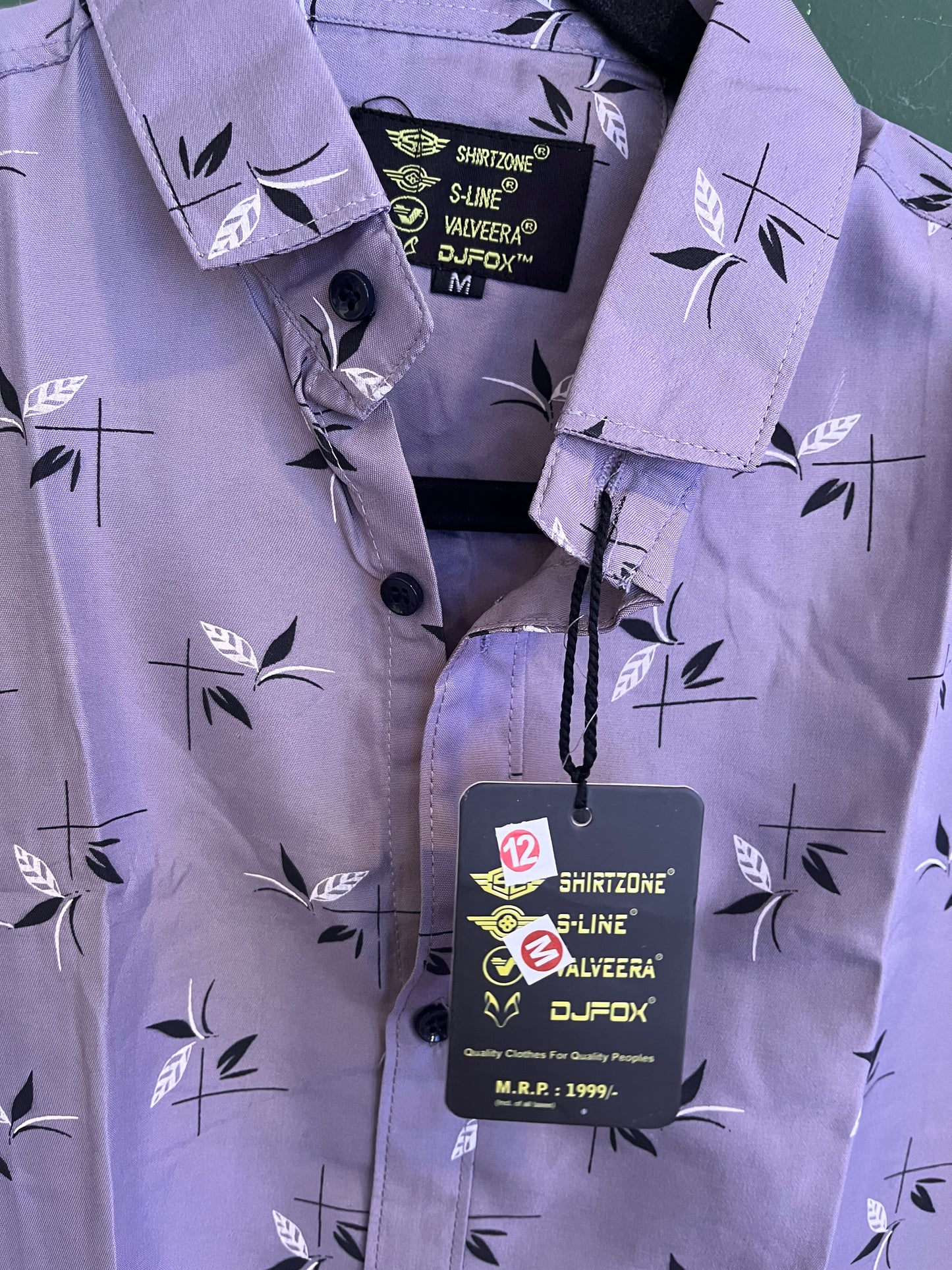 Lavender Printed Casual Shirt