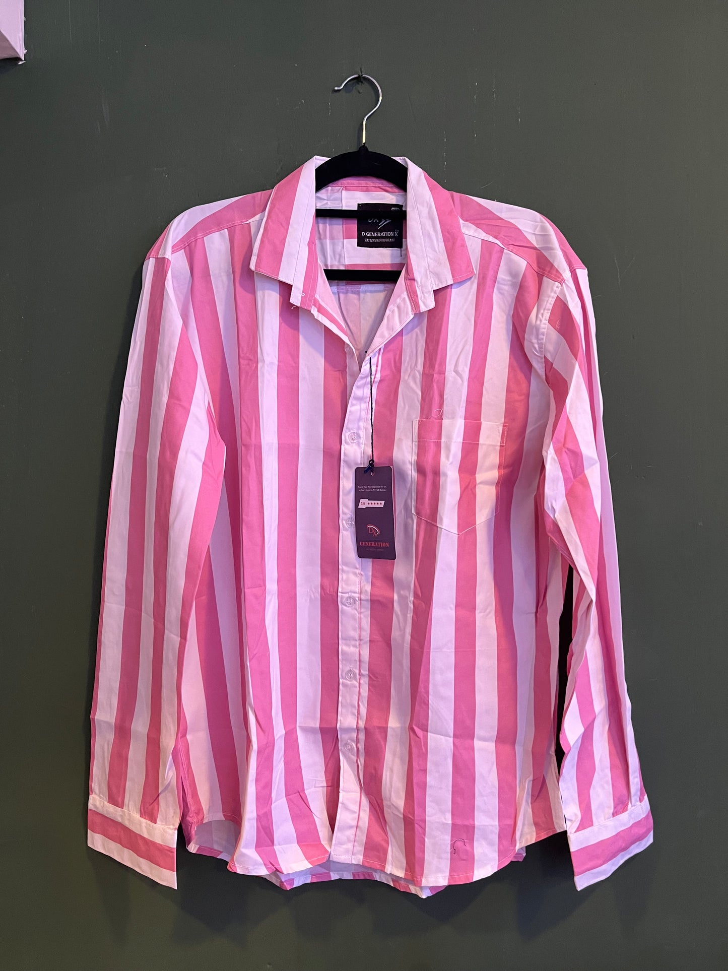 Pink Striped Casual Shirt