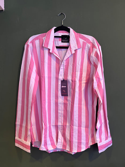 Pink Striped Casual Shirt