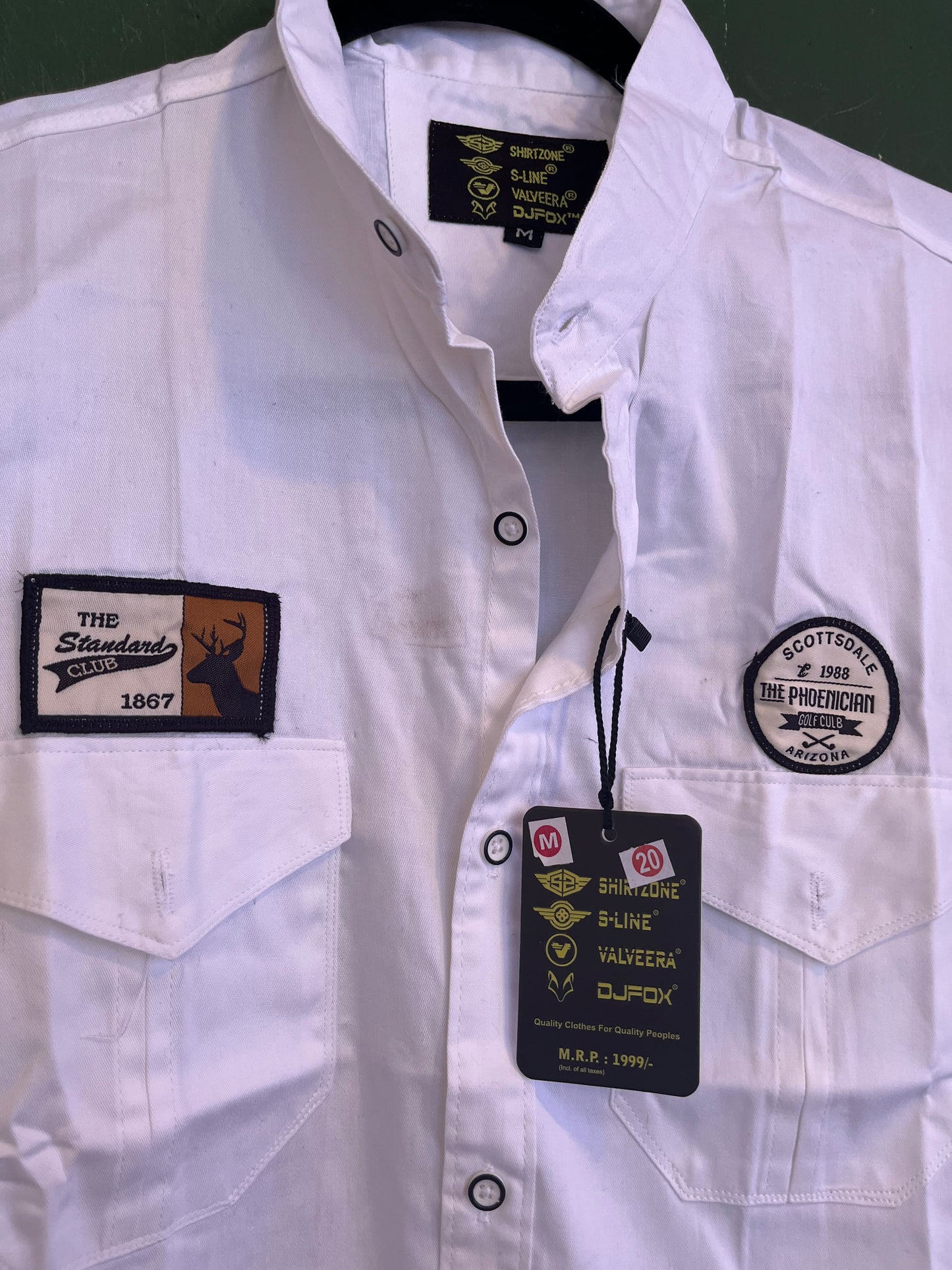 White Short Sleeve Casual Shirt