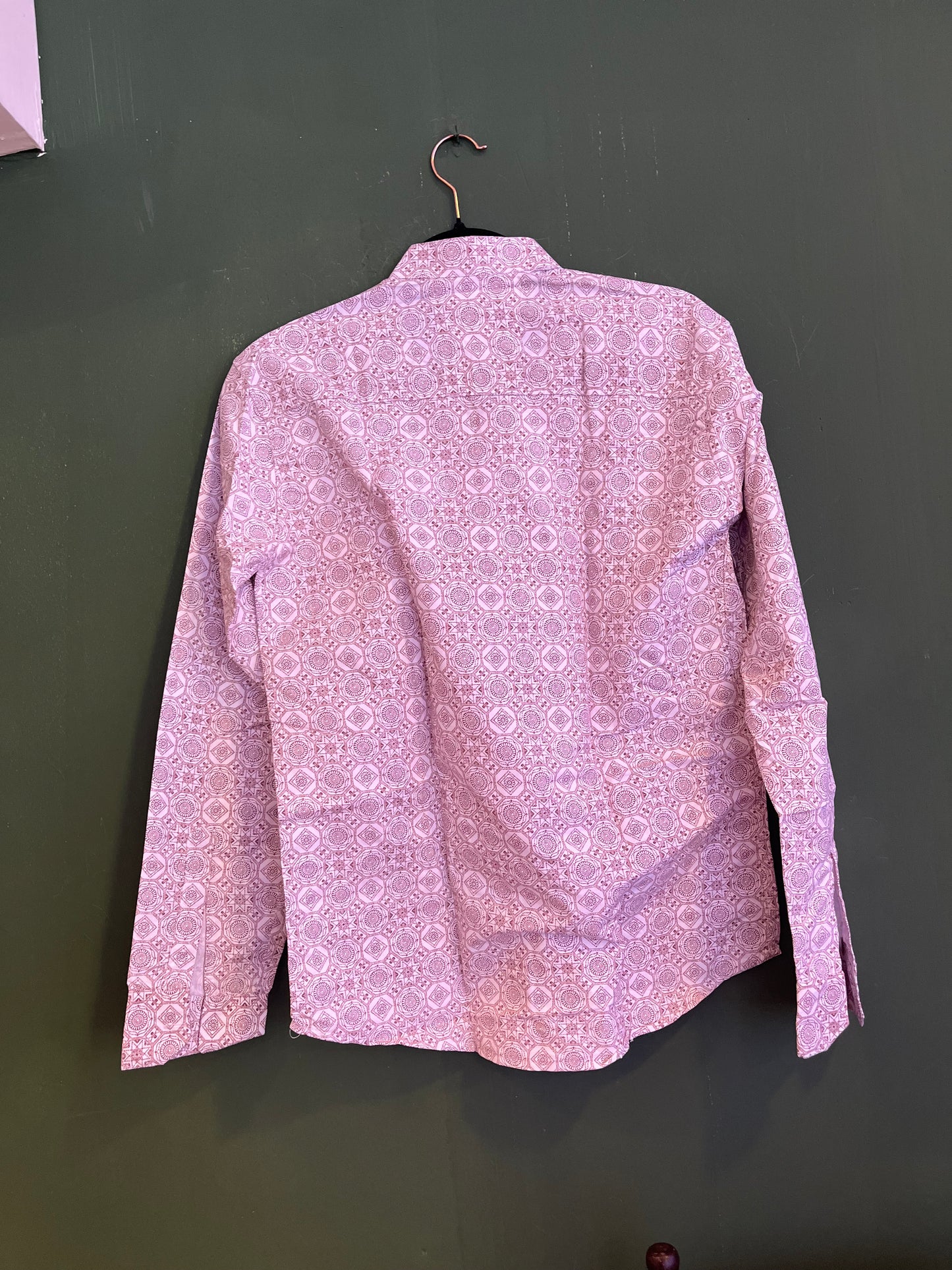 Pink Geometric Print Shirt