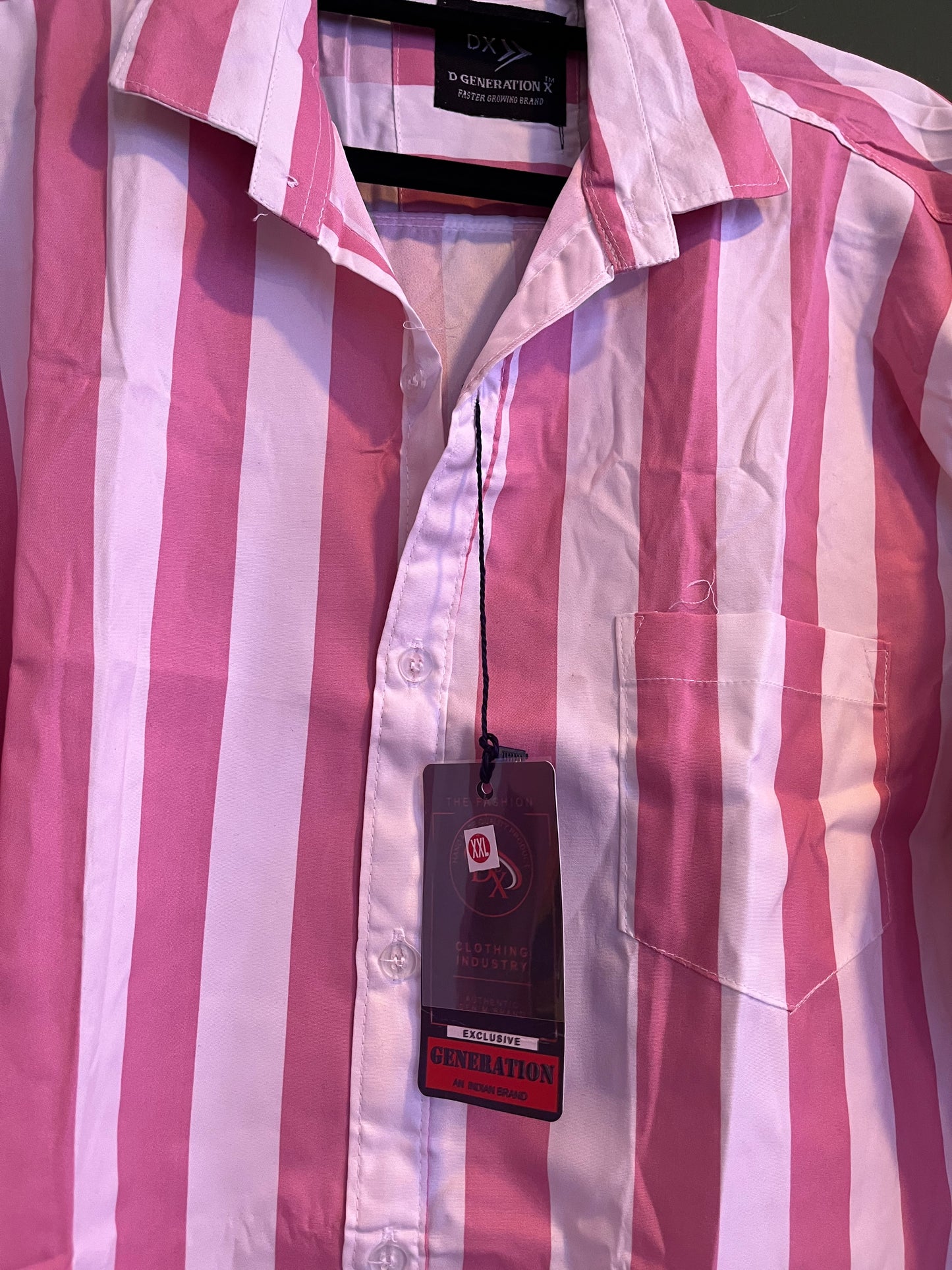 Pink Striped Casual Shirt