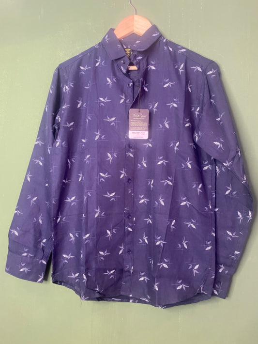 Navy blue printed shirt