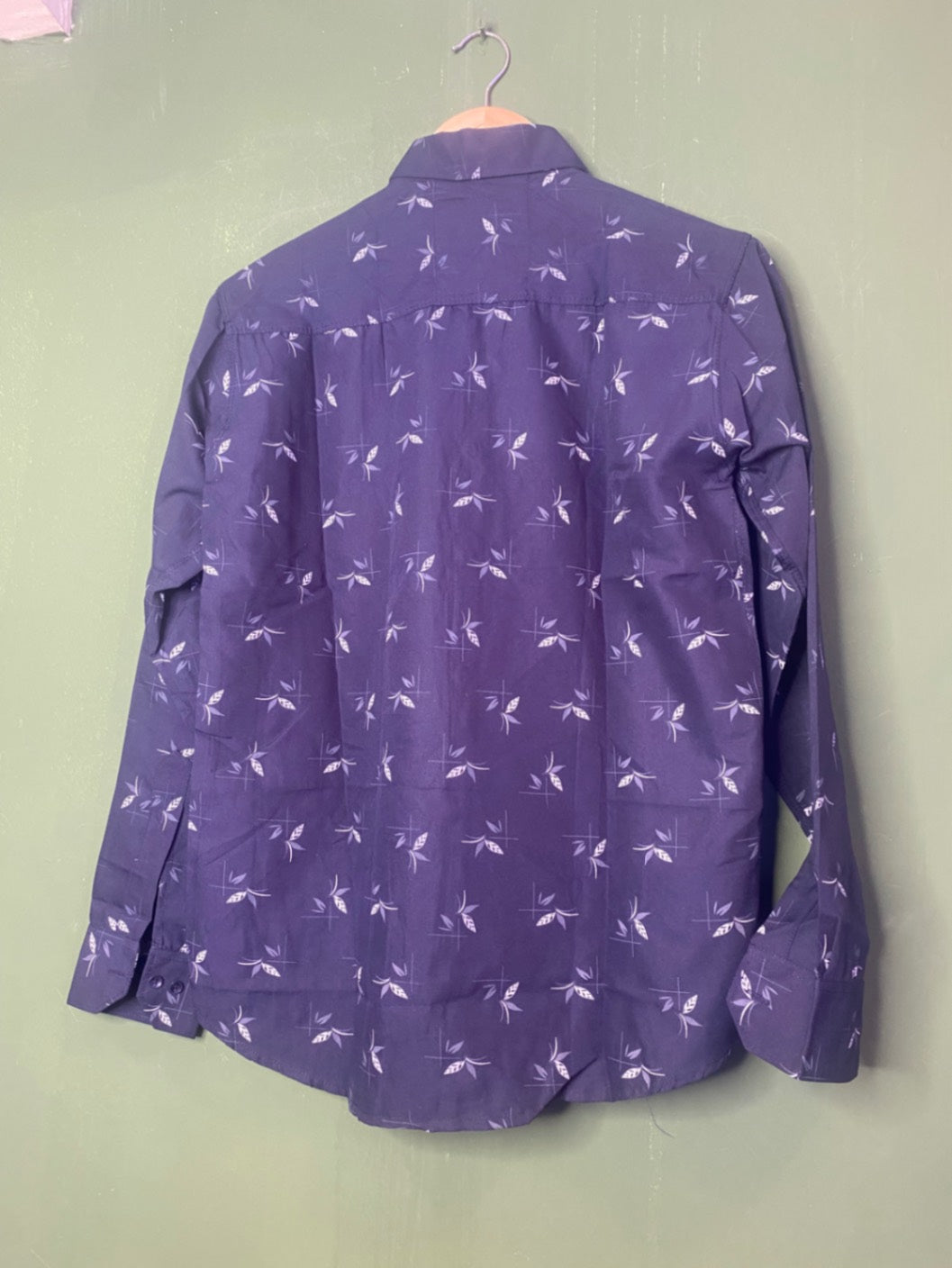 Navy blue printed shirt