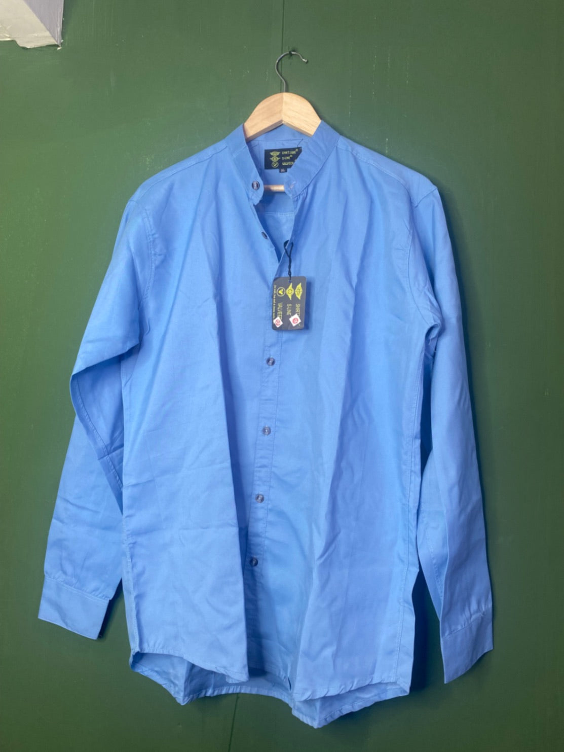 Sky blue mandarin shirt