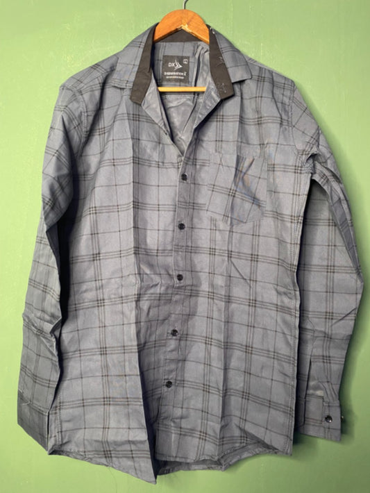 Grey checked casual shirt