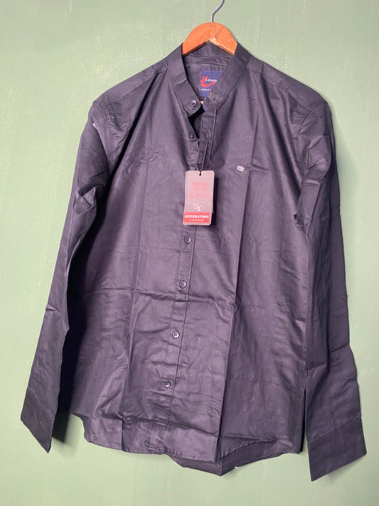 Black plain casual shirt