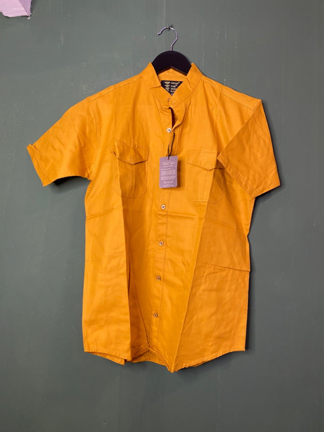 Mustard short sleeve shirt