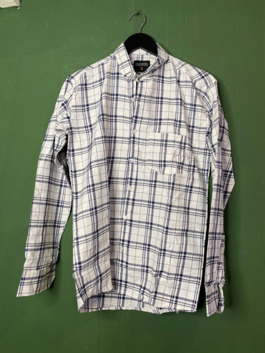 White checked casual shirt