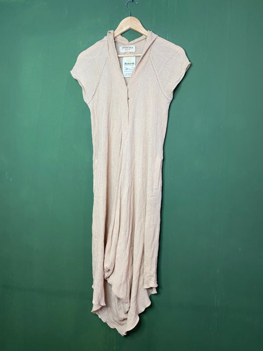 Beige Asymmetrical Midi Dress
