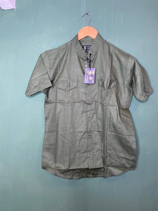 Olive Green Short Sleeve Shirt