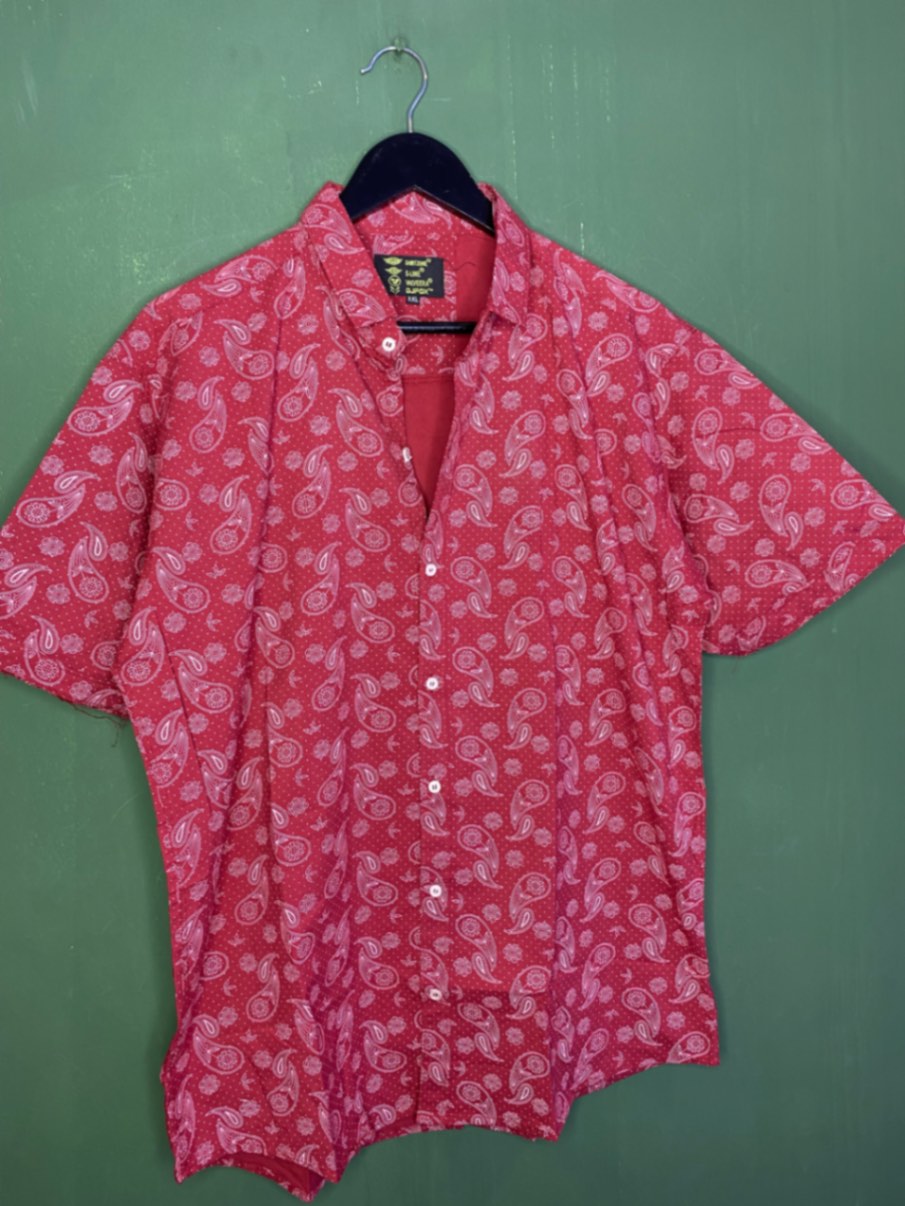 Red Paisley Print Shirt