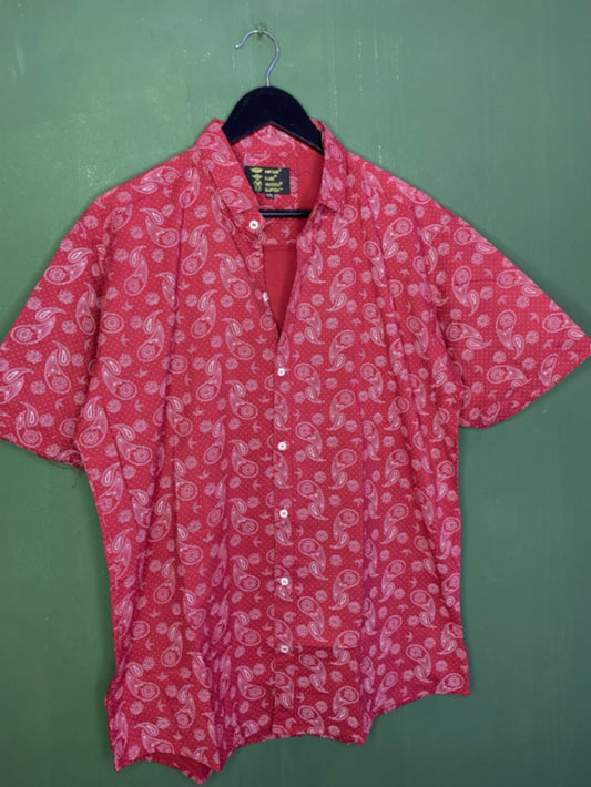 Red Paisley Print Shirt