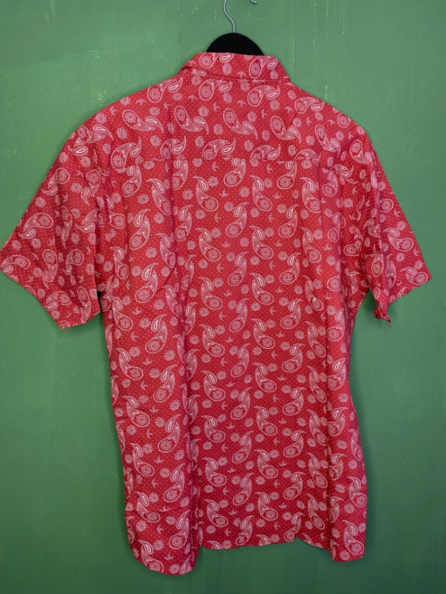 Red Paisley Print Shirt