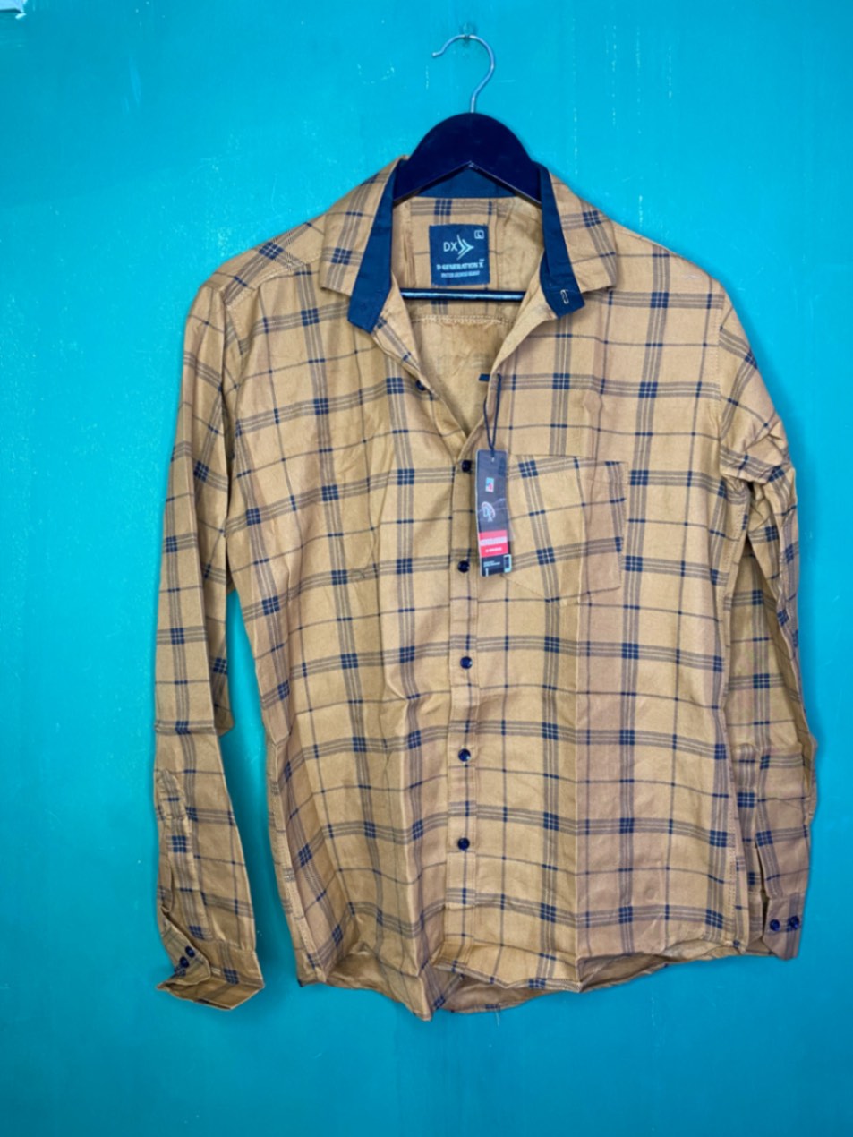 Beige Checkered Casual Shirt
