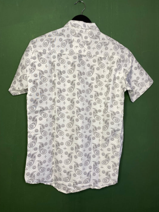 White Paisley Printed Shirt