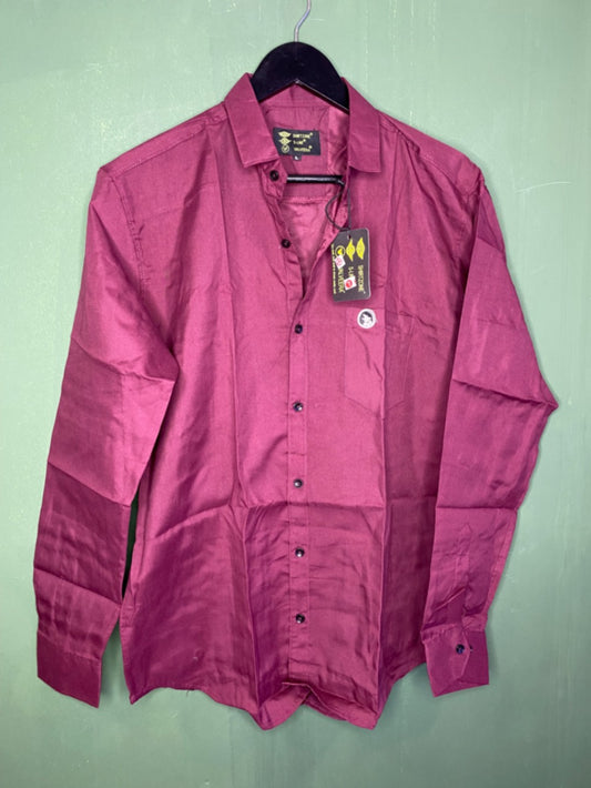 Red Casual Slim Fit Shirt
