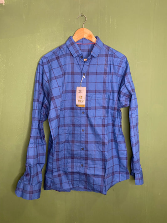 Blue Checked Casual Shirt