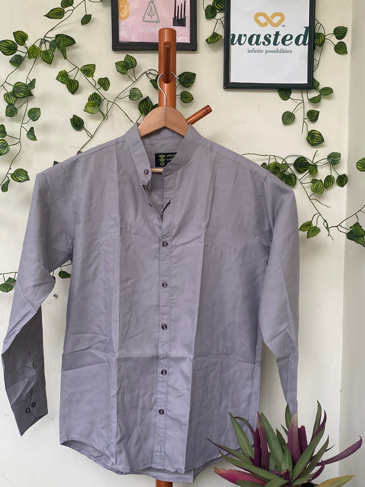 Shirt Zone Grey Formal Shirt