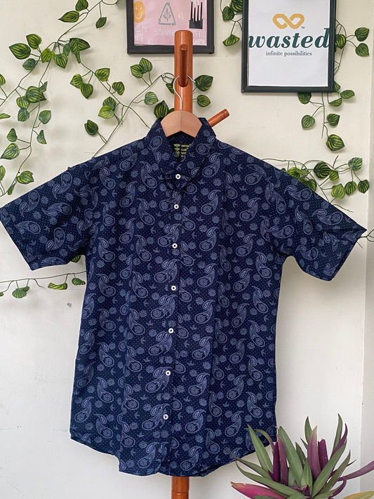 Shirt Zone Navy Paisley Shirt
