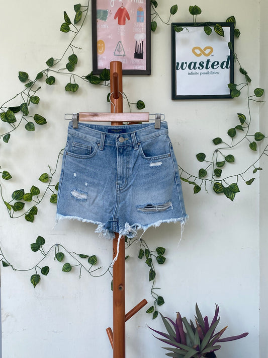 Monster Factory Distressed Denim Shorts