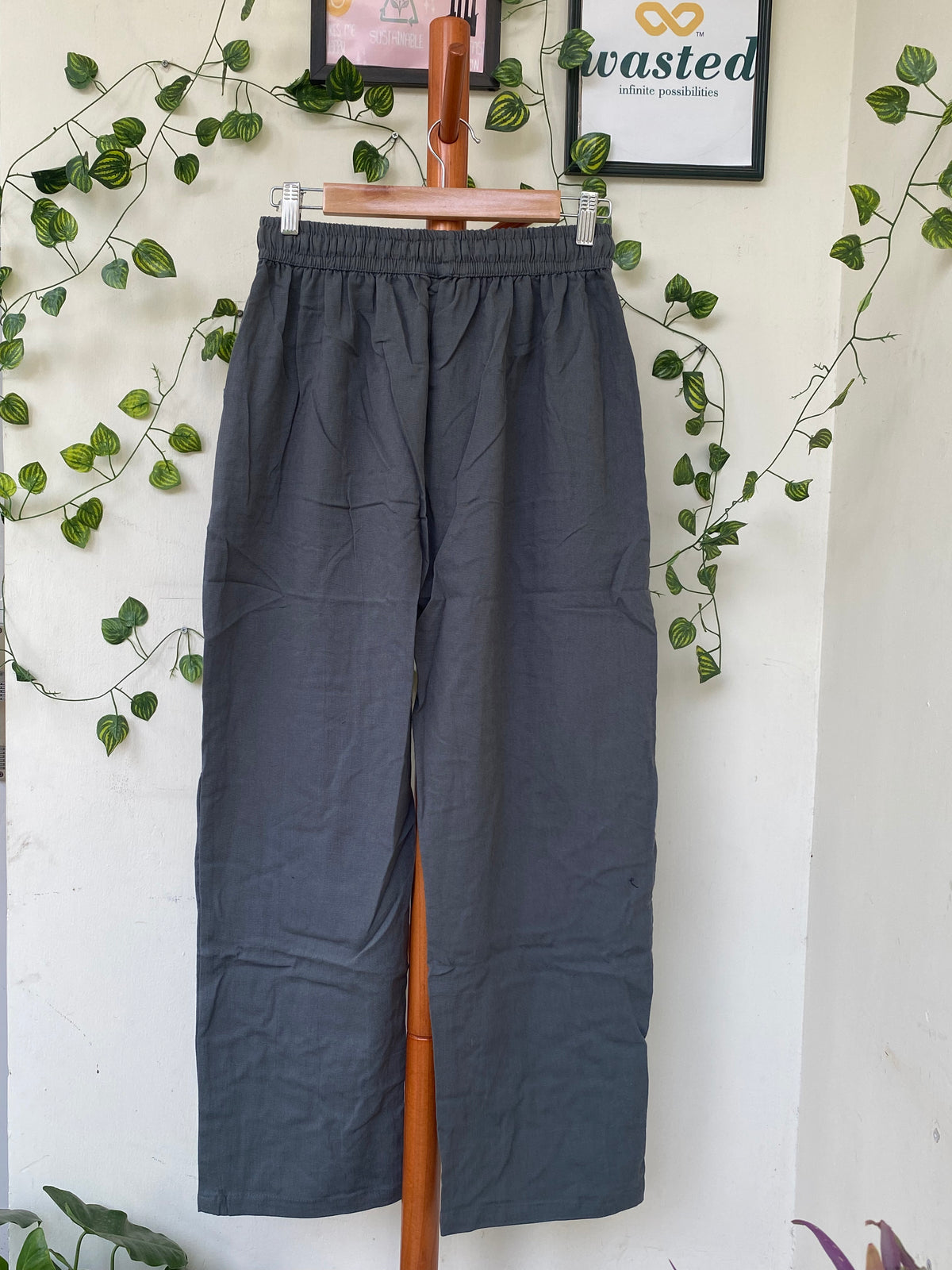 Avaasa Charcoal Straight-Leg Trousers
