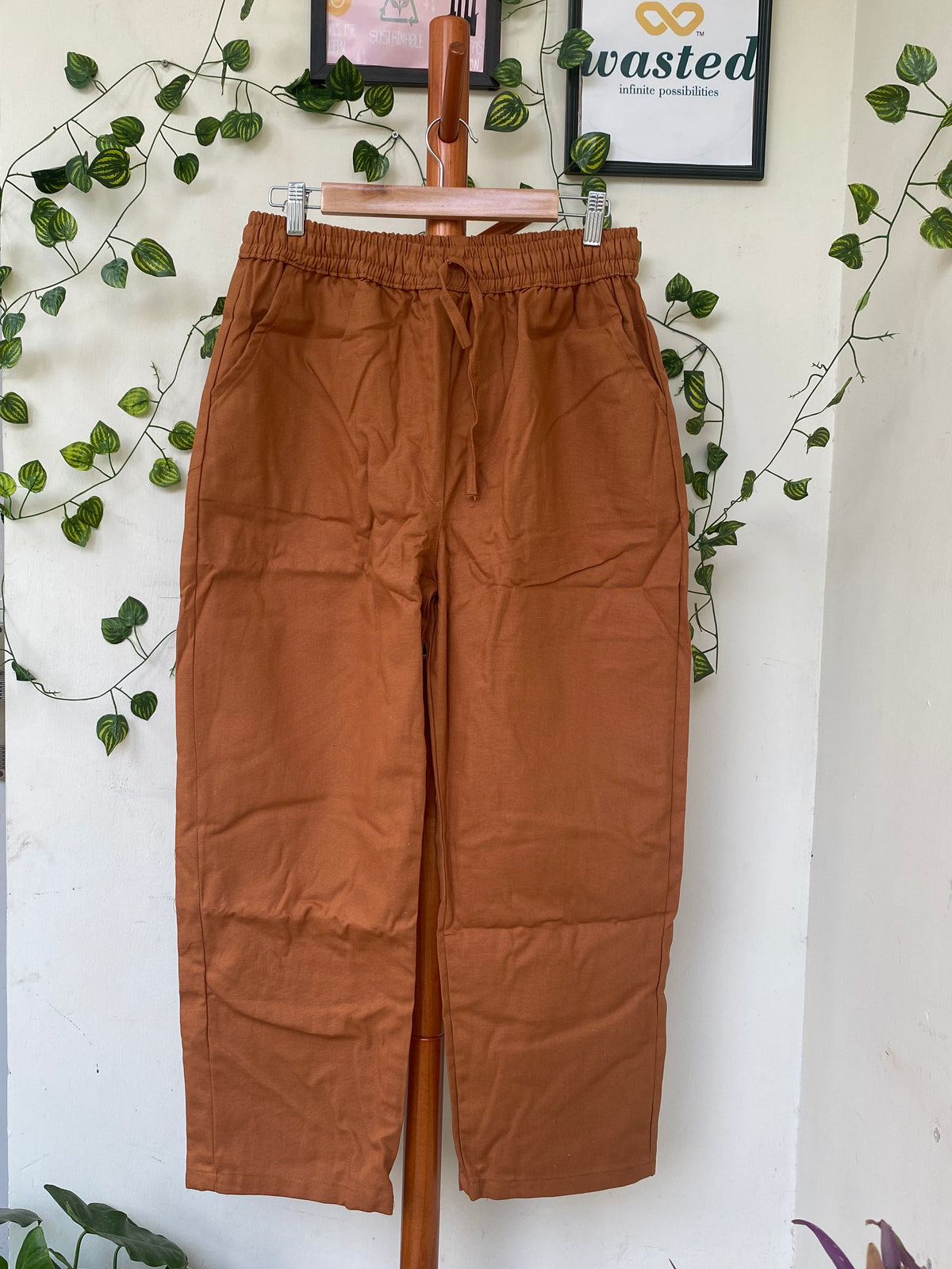 Avaasa Rust Straight-Leg Trousers