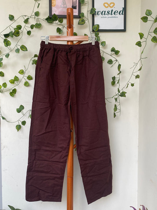 Avaasa Maroon Straight-Leg Trousers