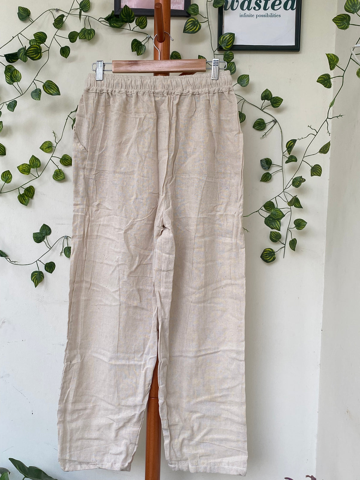 Avaasa Cream Relaxed Trousers